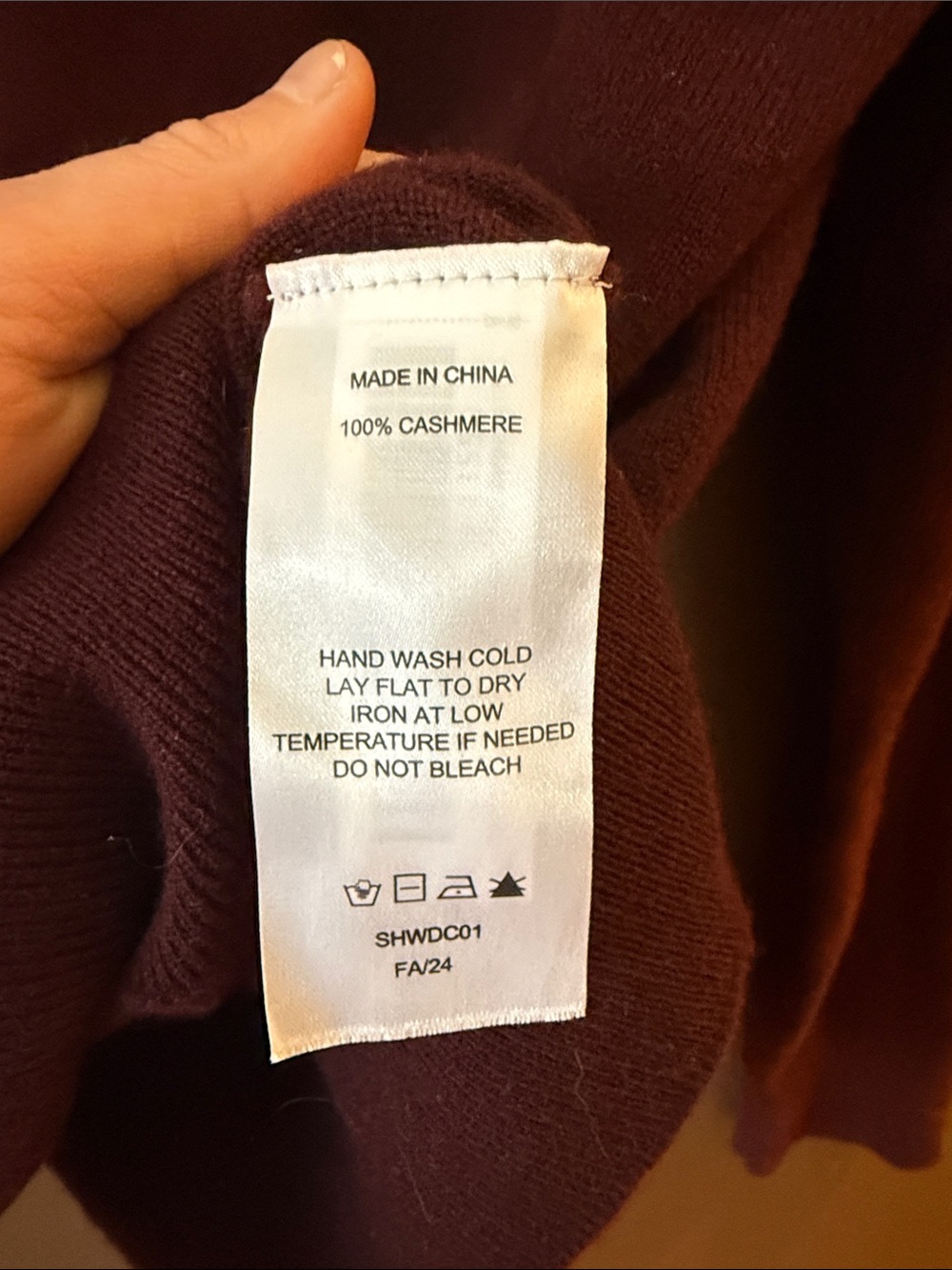 Quince Burgundy Red 100% Cashmere Sweater - Picture 3 of 7